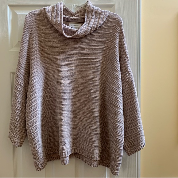 Liz Claiborne Beige/Cream Chenille Cowl Neck Sweater XL - Picture 3 of 7